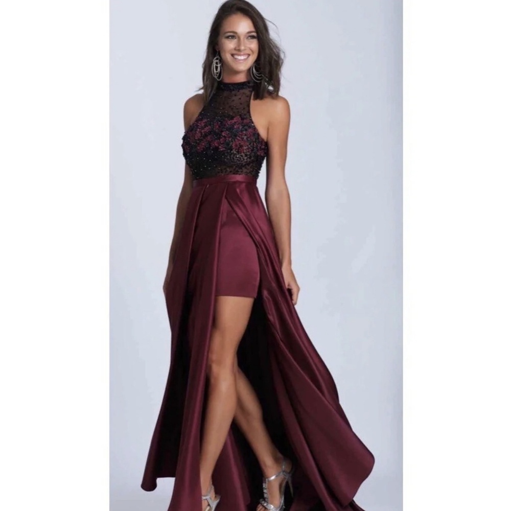 Embellished Slit Prom Dress